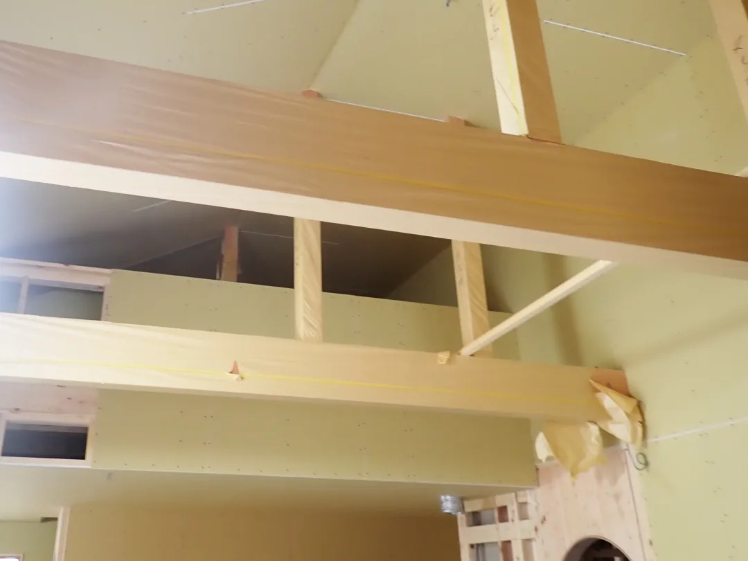 Natulife Homes｜施工日記｜新築工事・豊川市H様邸｜室内構造梁の様子