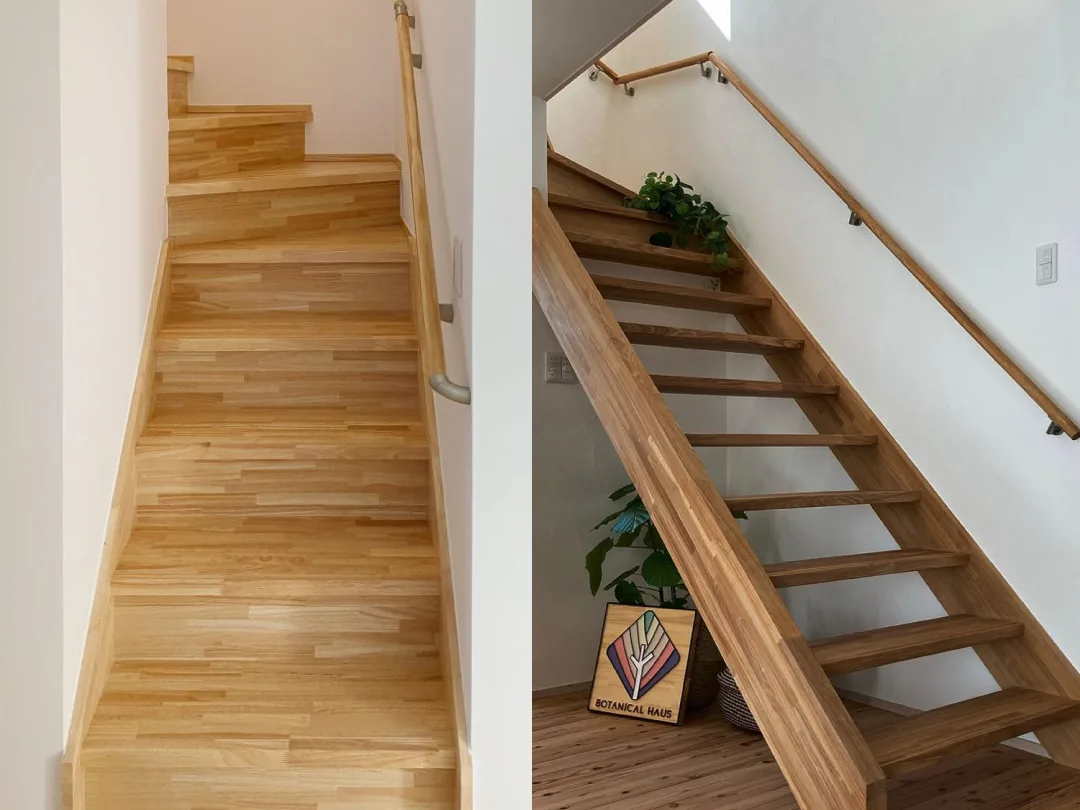 Natulife Homes｜施工日記｜新築工事・豊川市H様邸｜室内階段施工の様子